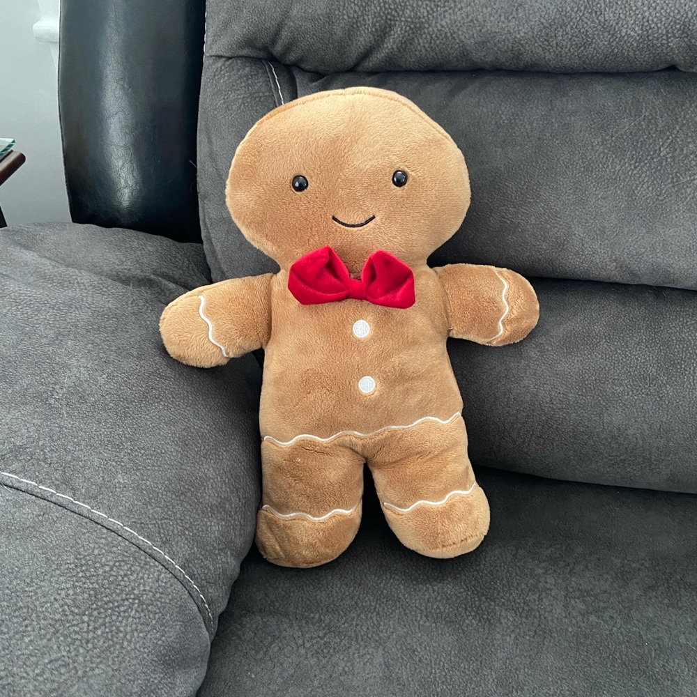 Gingerbread man Pillow Holiday Christmas Decorative Pillow